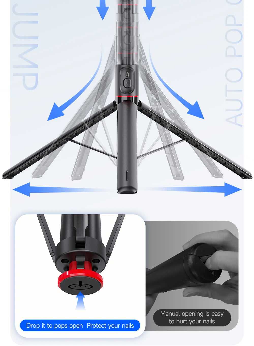 TT01 Portable 70 Inch All-in-one Auto Pop Open Tripod