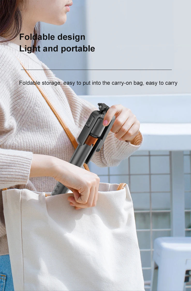 AI Face Tracking Tripod Intelligent Smart Selfie Stick Foldable