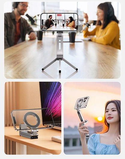 Travel Phone Holder Tripod Magnetic Phone Mount