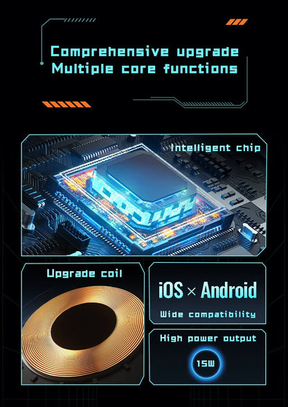 Wireless Car Air Vent Phone Holder 15W Fast Charging