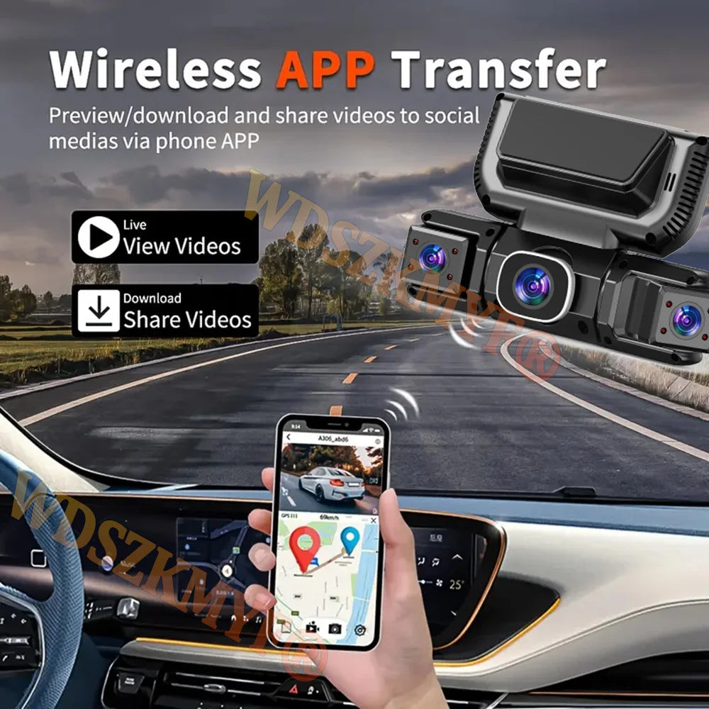 New WIFI 4Channel 360 Degree  Car Dvr 1080P Video Recorder
