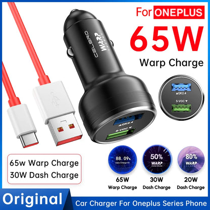 Car USB Phone Charger Fast Charging For Oneplus
