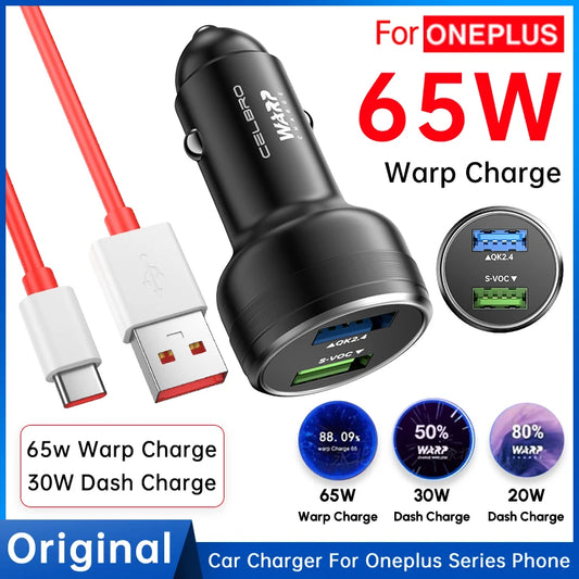 Car USB Phone Charger Fast Charging For Oneplus