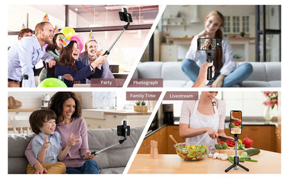 Wireless Bluetooth Selfie Stick Foldable Portable Tripod