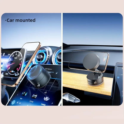 Foldable Car Phone Holder Vacuum Adsorption Magnetic Suction Cup