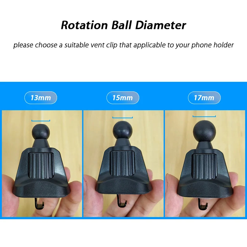 Car Air Vent Clip Phone Holder Clip Ball Head Car Air Mount