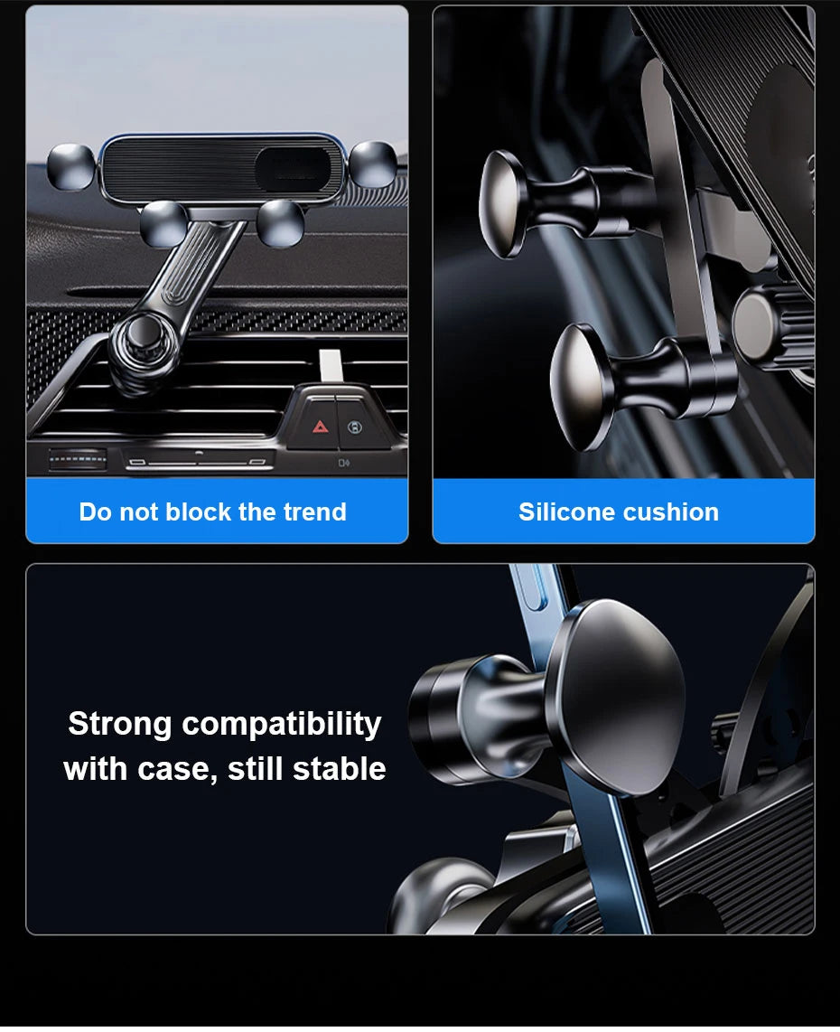 SEAMETAL Air Vent Car Phone Holder Telescopic Phone Mount