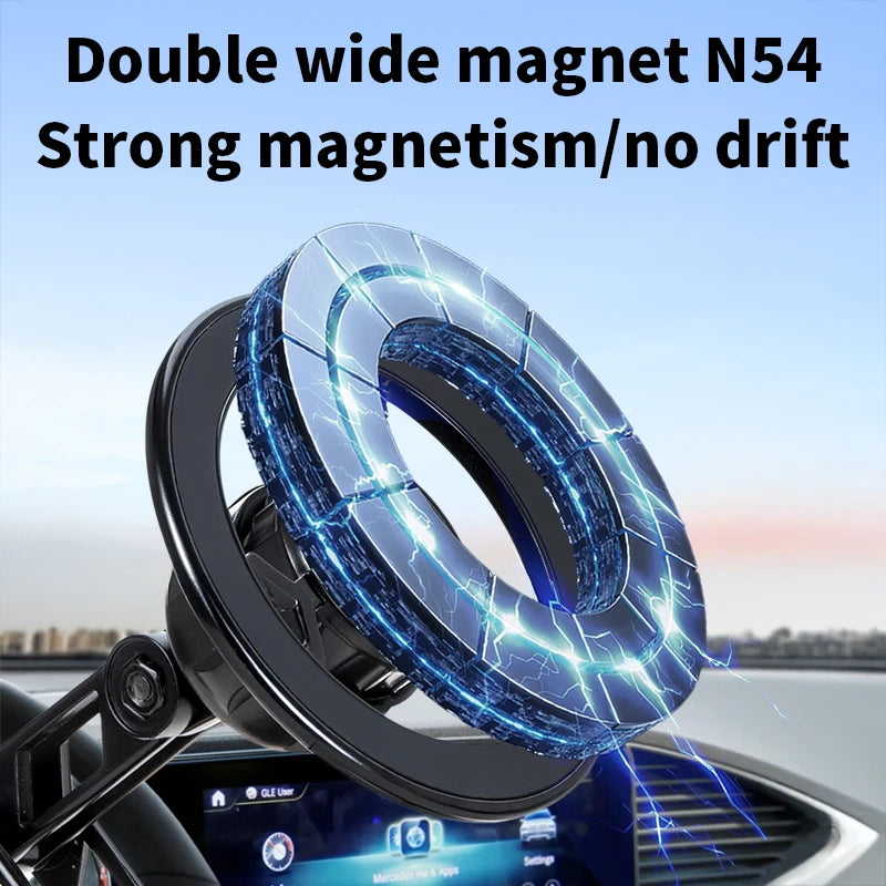 Car Phone Holder With Vacuum Magnetic Suction Cup Foldable