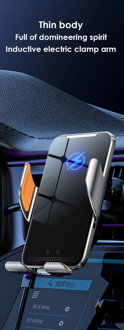 Wireless Car Charger Air Vent Auto Clamping Super Fast Charging