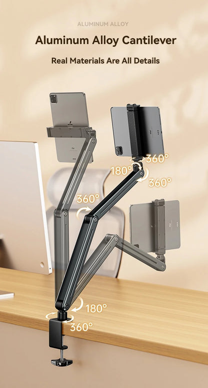 Phone Stand Long Arm Rotatable Tablet Holder
