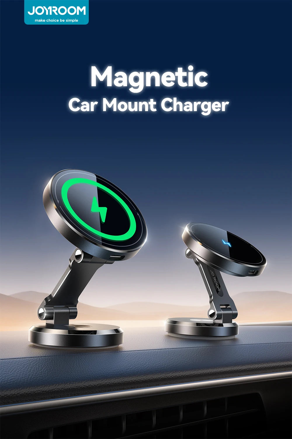 Joyroom Magnetic Car Phone Mount Holder Charger Phone Mount