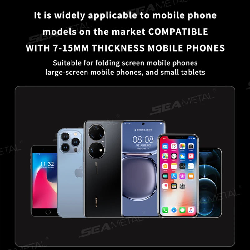 SEAMETAL Car Phone Holder Mount 360° Rotatable Wireless Charger