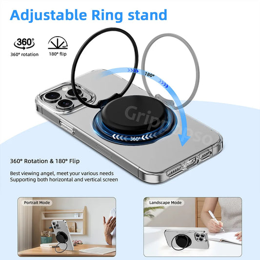 Grippopso Mobile Phone Finger Holder Socket Magnetic