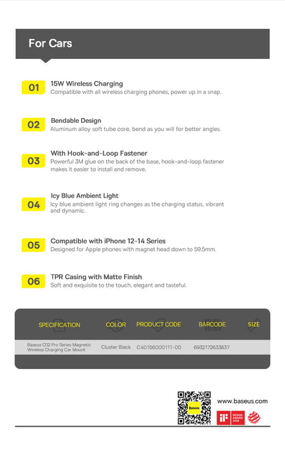 Baseus Magnetic Holder Car Phone Holder Stand Foldable