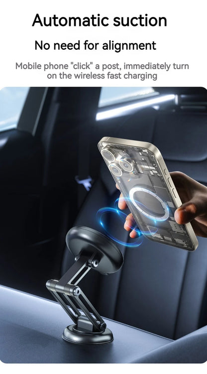 15W Metal Magnetic Car Phone Holder Wireless Charger