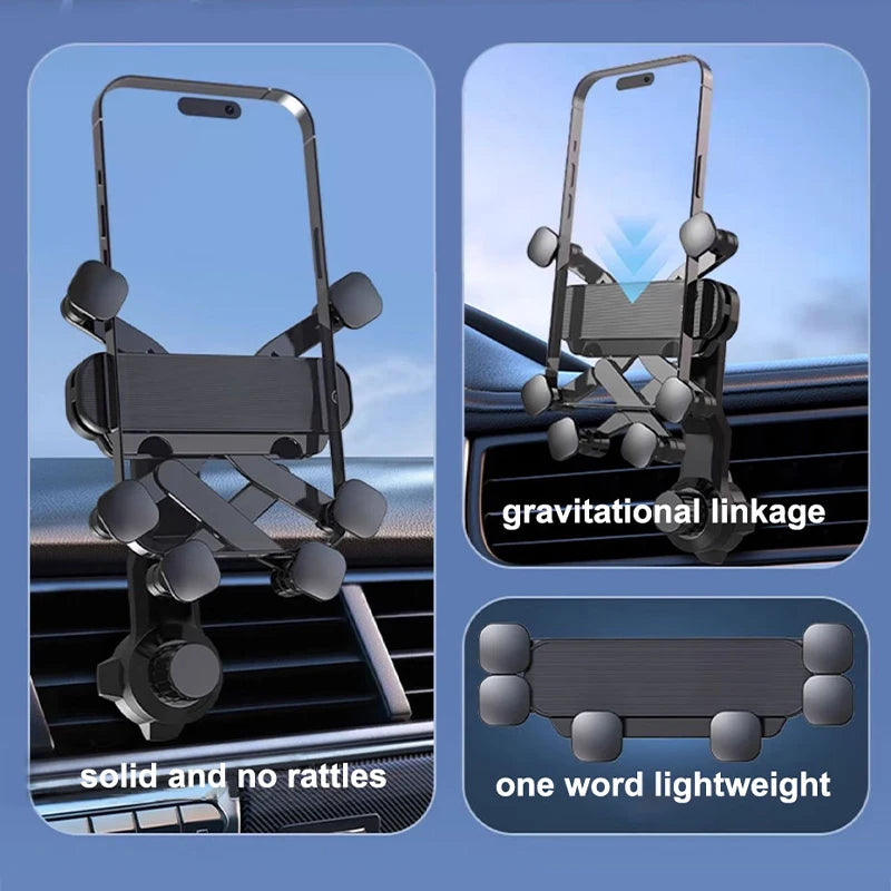 SEAMETAL Car Phone Holder Gravity Auto Cellphone Stand Mount