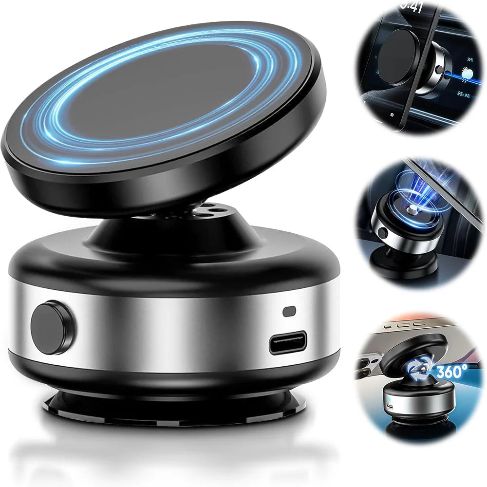 Car Mount Electric Vacuum Magnetic Holder 360° Adjustable