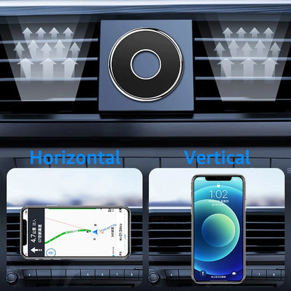 Magnetic Car Phone Holder Round Metal Strong Magnet GPS Bracket