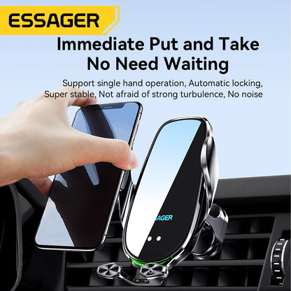 Essager Qi 15W Wireless Charger Car Phone Holder In Car Air Vent