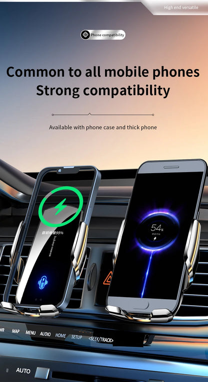 Wireless Car Phone Holder 15W Fast Charging Wireless Charger