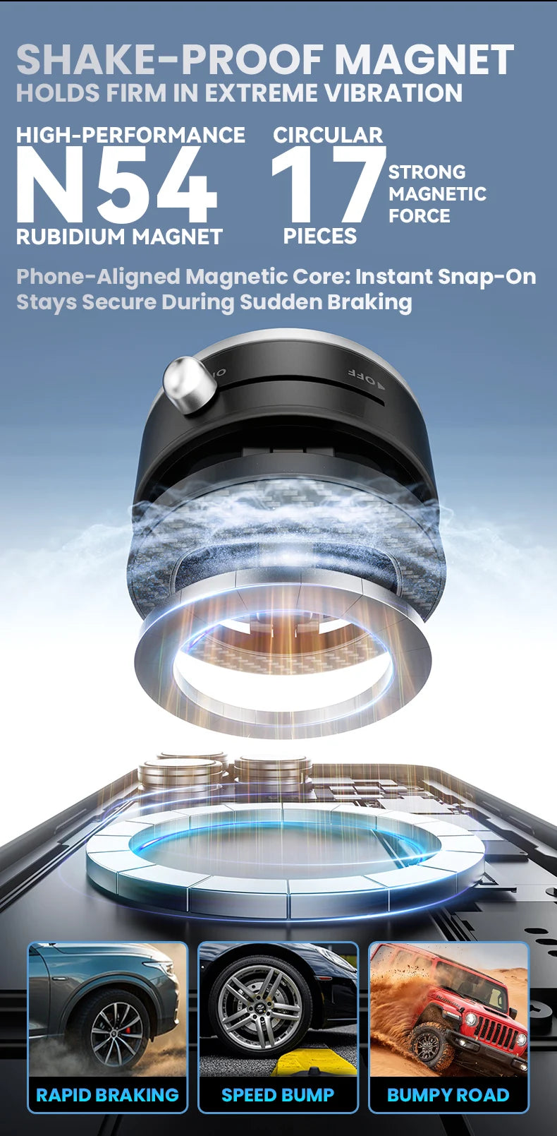 A7 Plus Vacuum Portable Magnetic Phone Car Holder