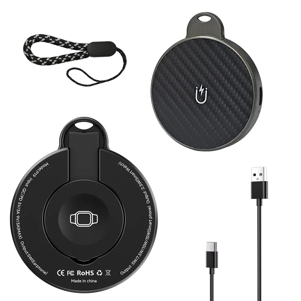 2 in 1 Wireless Charging Station Fast Magnetic Foldable