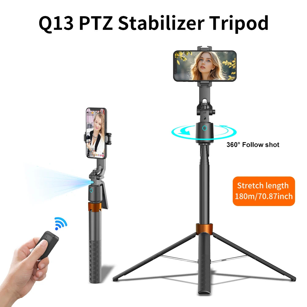 AI Face Tracking Tripod Intelligent Smart Selfie Stick Foldable