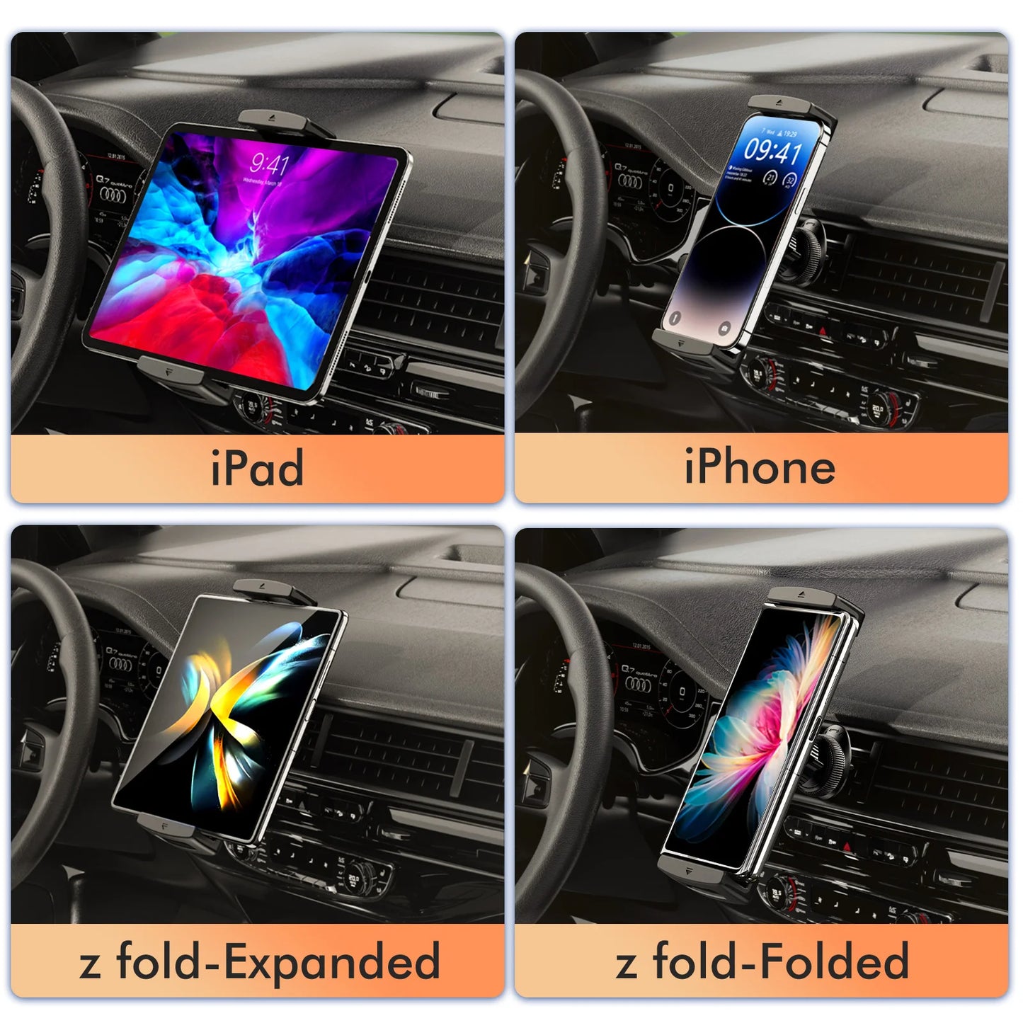Eary Car Phone Holder 360°Rotatable Mount Vent