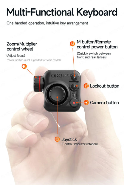 Foldable 3-Axis Phone Gimbal Stabilizer with Telescopic Rod