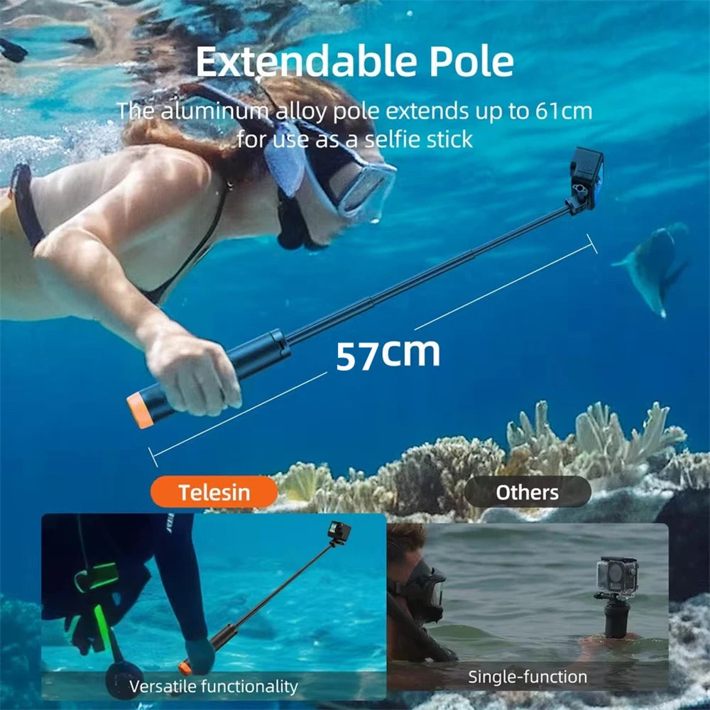 BSLIUFANG underwater buoyancy pole extendable selfie stick
