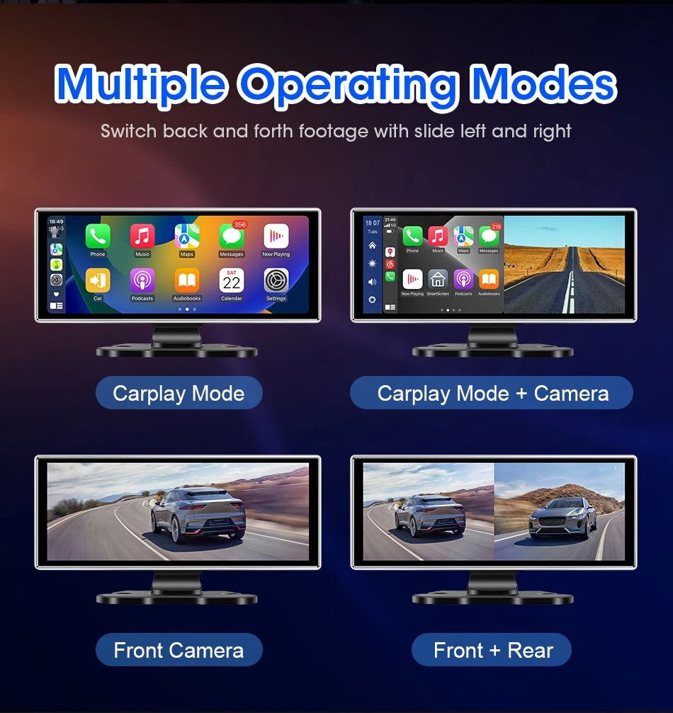 10/11.26 inch Dash Cam 4K Car DVR Wireless Dual Lens