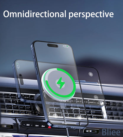 Magnetic Phone Holder 15W Wireless Charging Phone Stand