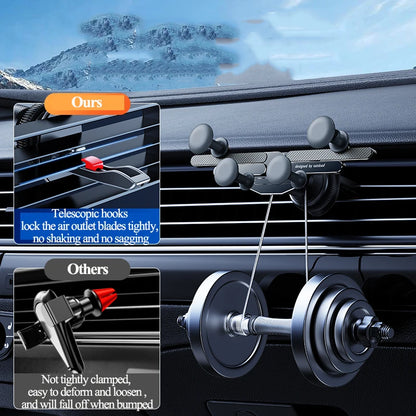 Eary Carbon Alloy Car Phone Holder Mount Super Stable Air Vent