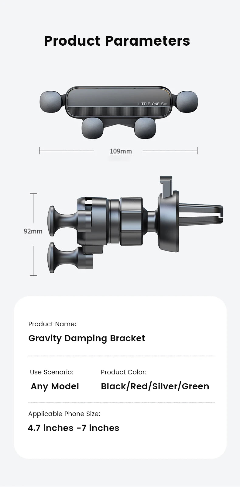 Gravity Car Phone Holder Air Vent Mount Cell Phone Holder