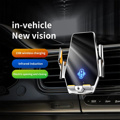 Max 66W Magnetic Head Car Phone Holder 15W Wireless Charger