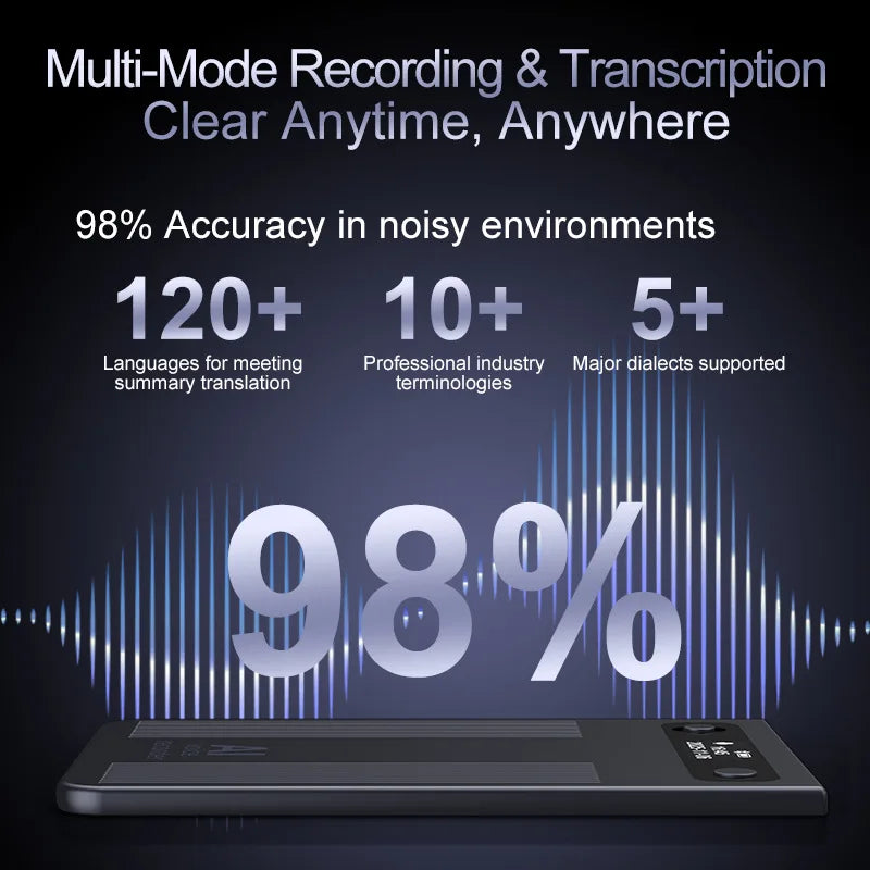 New Ultra-thin T8 Intelligent AI Voice Recorder Transcription