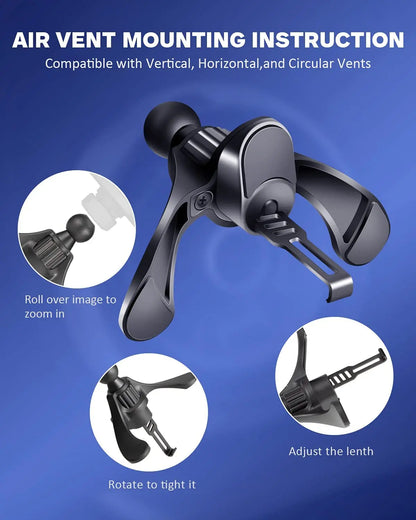 17mm Ball Head Car Air Vent Outlets Clip Cellphone Holder Base Universal