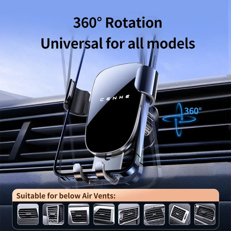 TIMESS Car Holder Mount Upgrade Auto Locking Universal Phone Stand Holder