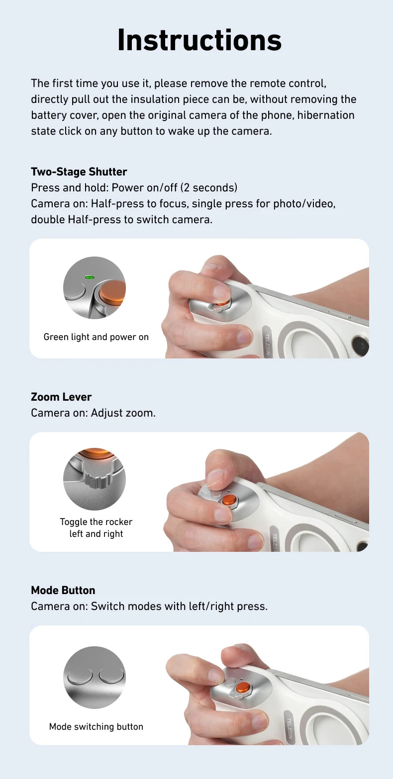 Phone Camera Shoot Hand Grip Magnetic Phone Holder