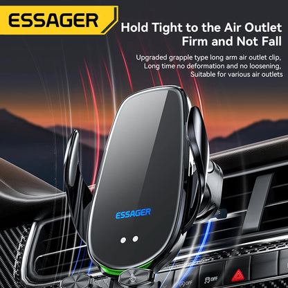 Essager Qi 15W Wireless Charger Car Phone Holder In Car Air Vent