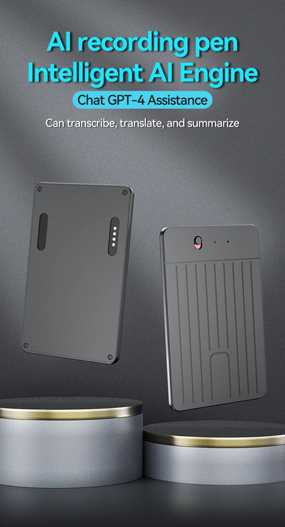 Ultra-Thin 180 Languages AI Voice Recorder Online Translator