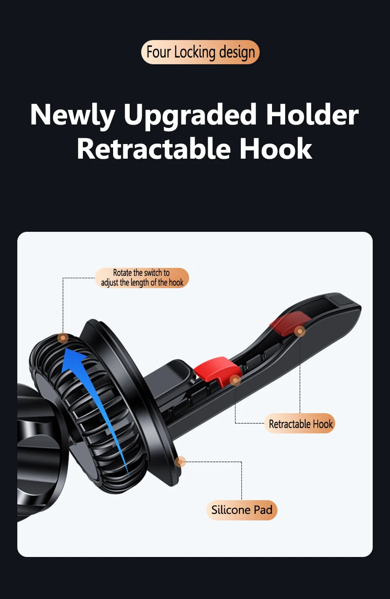 Magnetic Phone Holder Compatible With MagSafe Car Mount