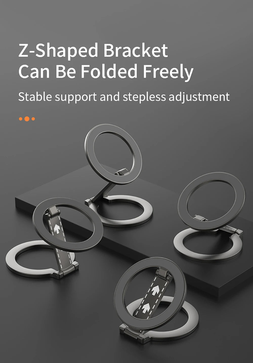 Double-Sided Magnetic Attraction Cell Phone Circular Holder