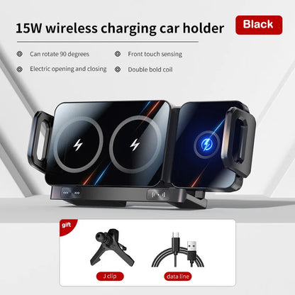 New 15W Wireless Fast Car Charger Mount Gravity Car Phone Holder