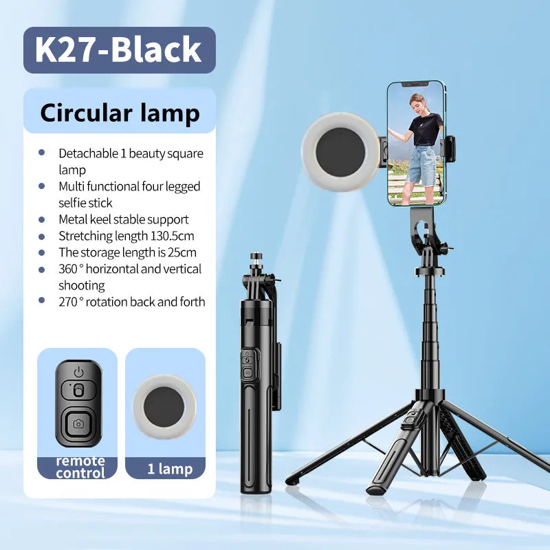 130cm Long Selfie Stick Tripod Extendable Wireless Bluetooth