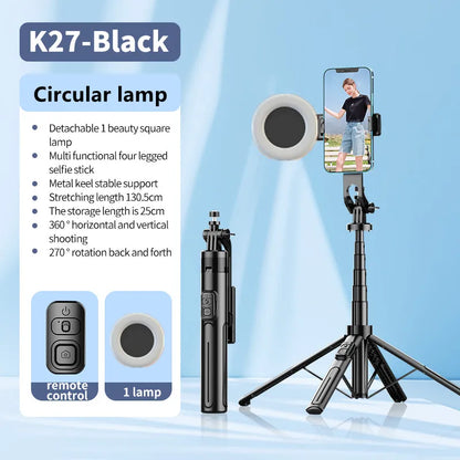 130cm Long Selfie Stick Tripod Extendable Wireless Bluetooth