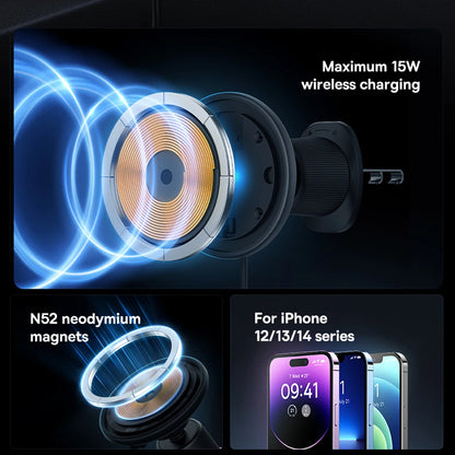 Magnetic Phone Holder 15W Wireless Charging Phone Stand