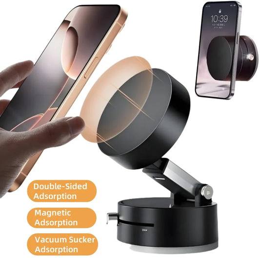 Foldable Car Phone Holder Vacuum Adsorption Magnetic Suction Cup