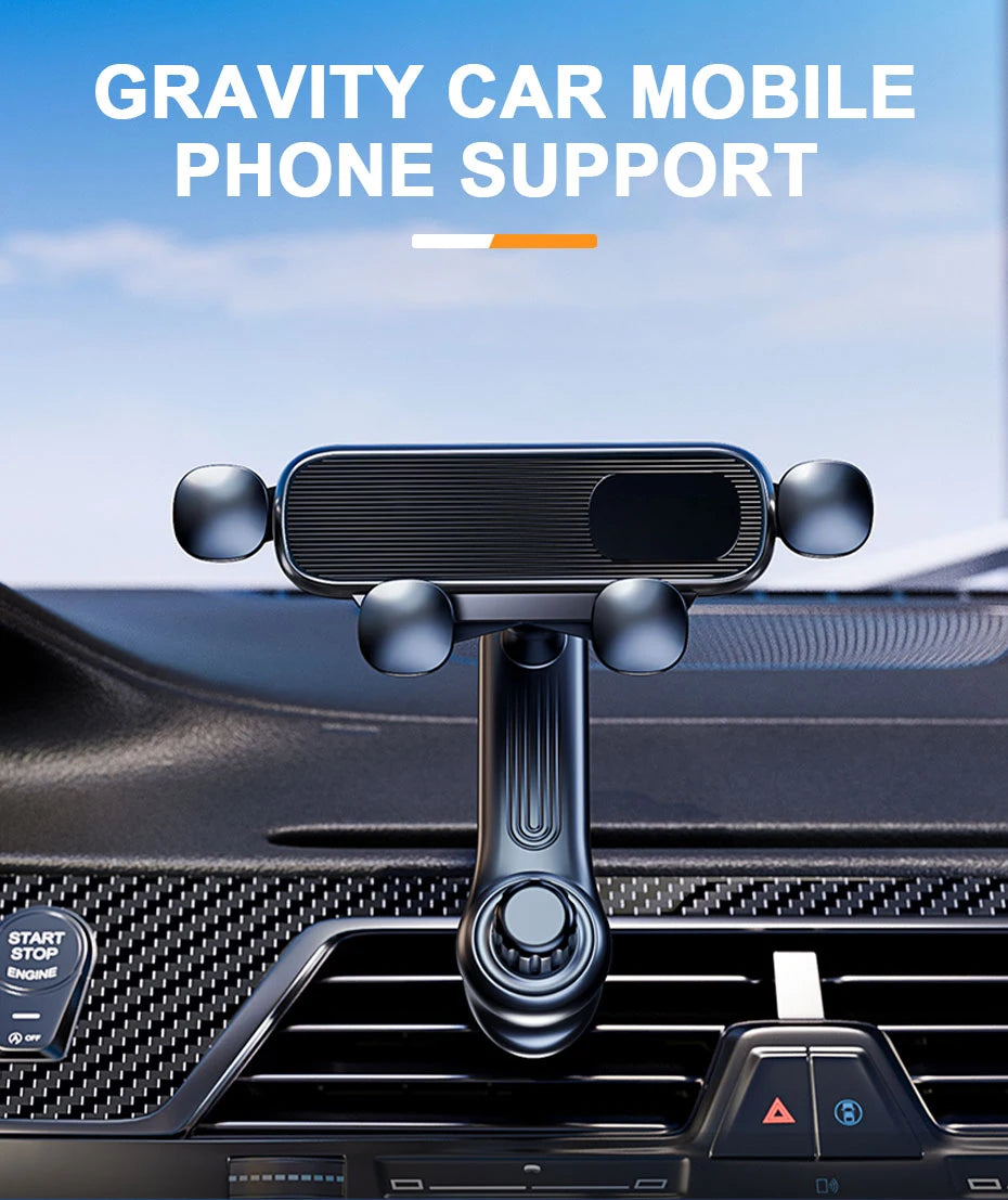 SEAMETAL Air Vent Car Phone Holder Telescopic Phone Mount