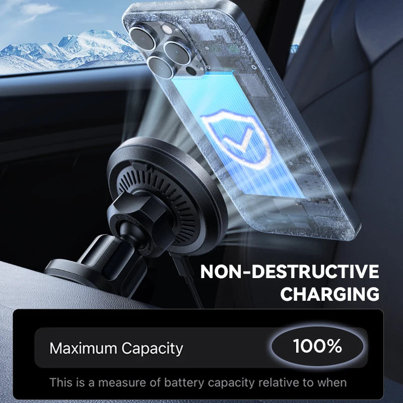 JOYROOM Magnetic Car Mount Charger Cooling Fast Charging